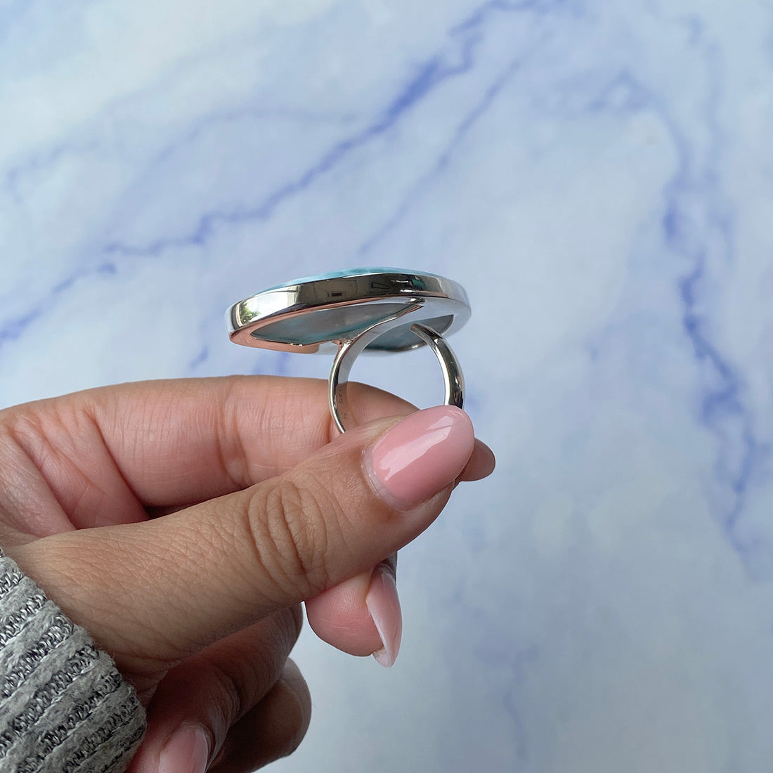 Larimar Adjustable Ring-(LAR-R-888.)