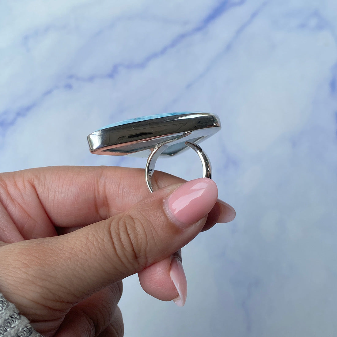 Larimar Adjustable Ring-(LAR-R-890.)