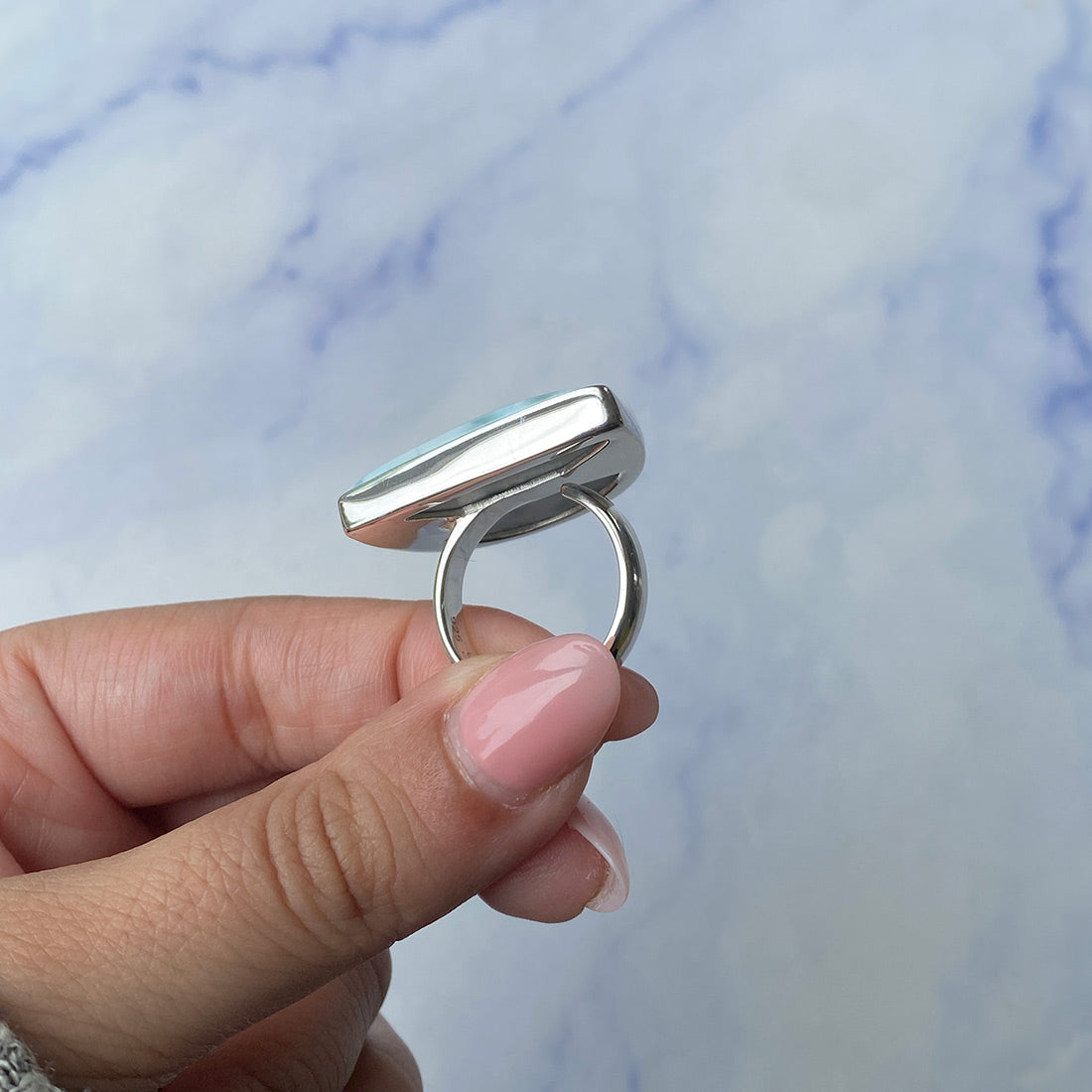 Larimar Adjustable Ring-(LAR-R-897.)