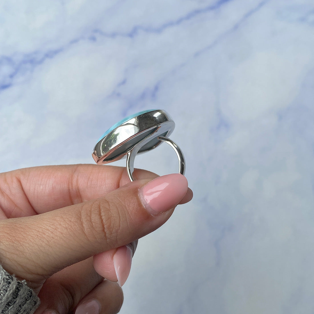 Larimar Adjustable Ring-(LAR-R-908.)