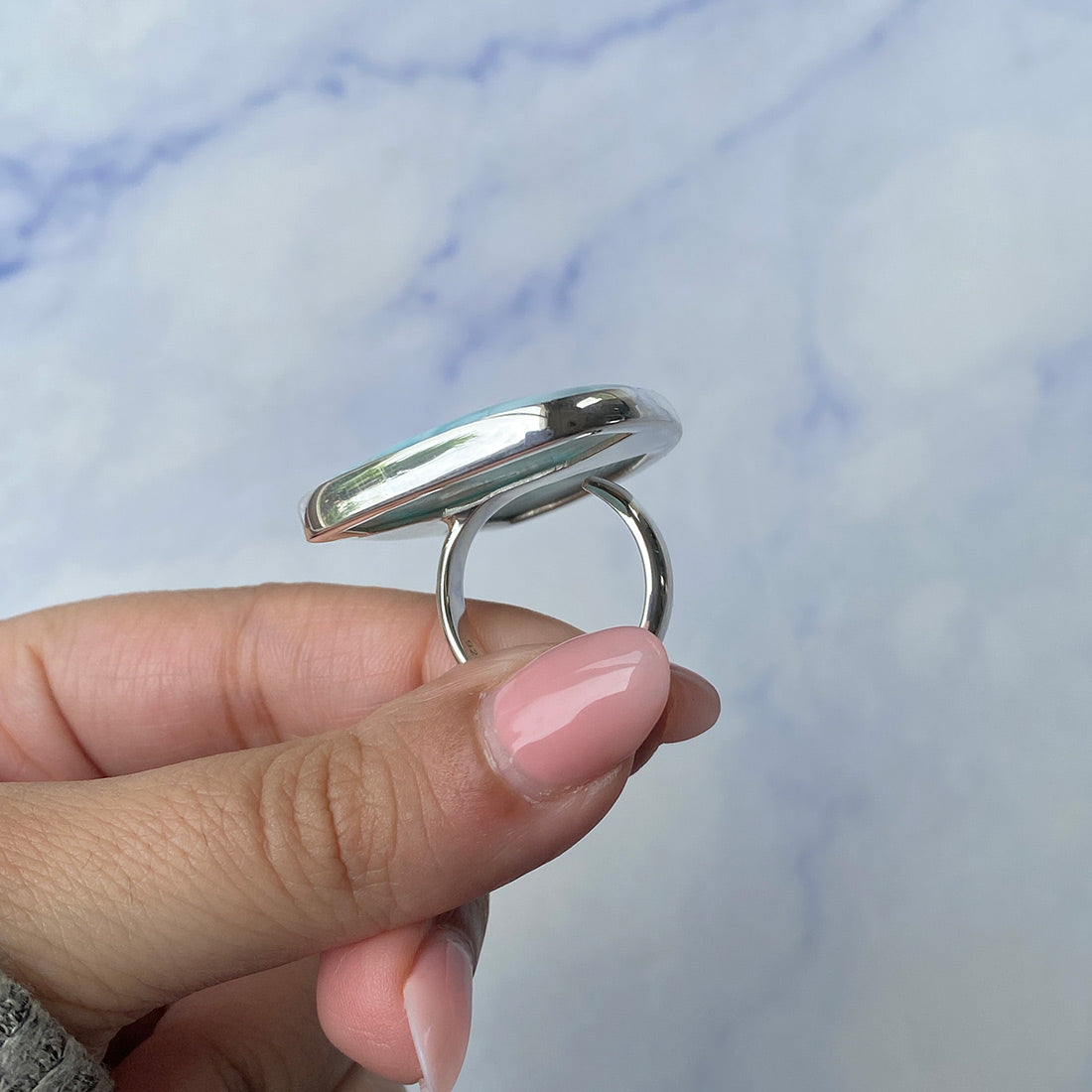 Larimar Adjustable Ring-(LAR-R-914.)