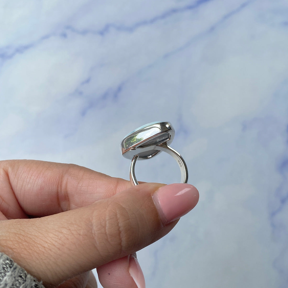 Larimar Adjustable Ring-(LAR-R-915.)