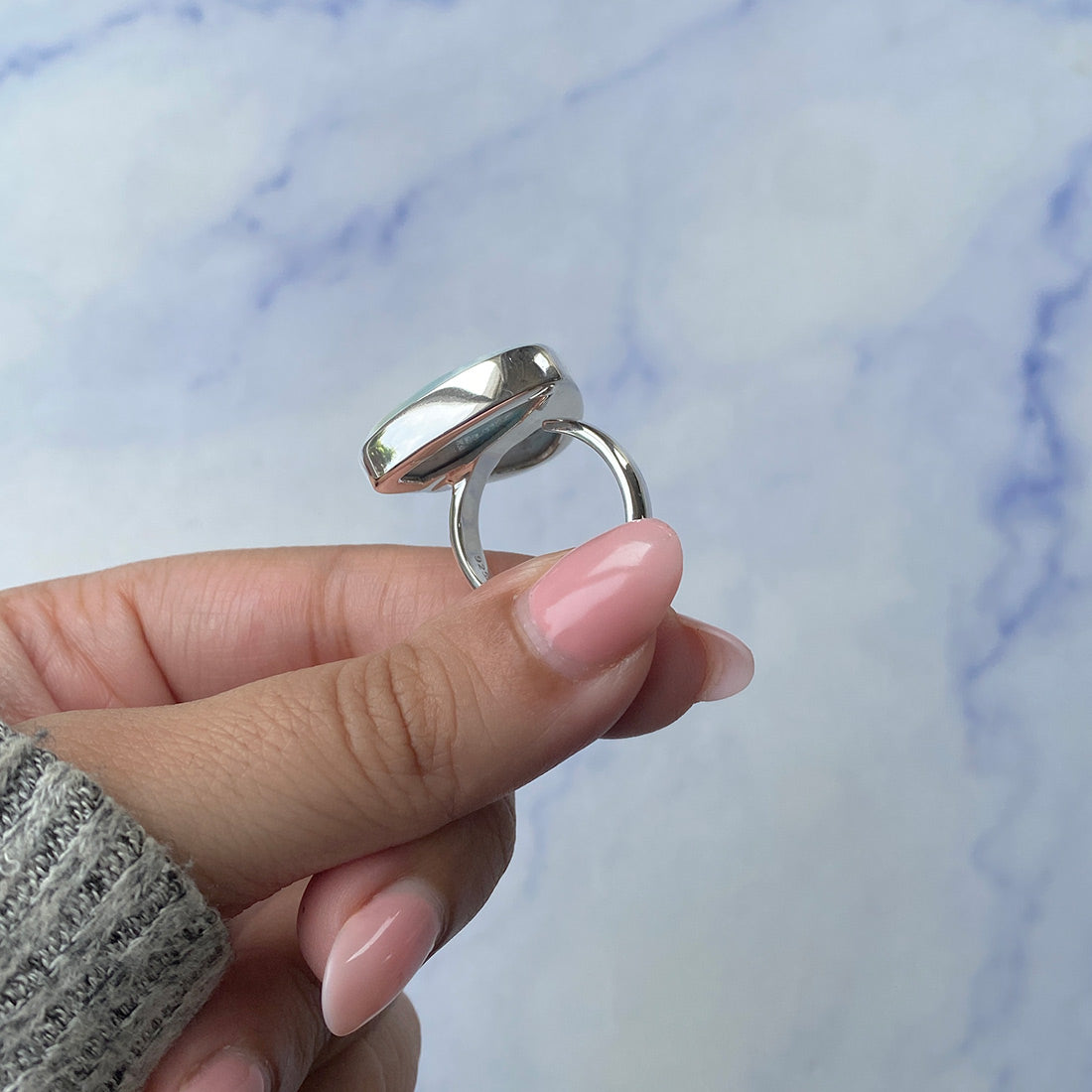 Larimar Adjustable Ring-(LAR-R-916.)