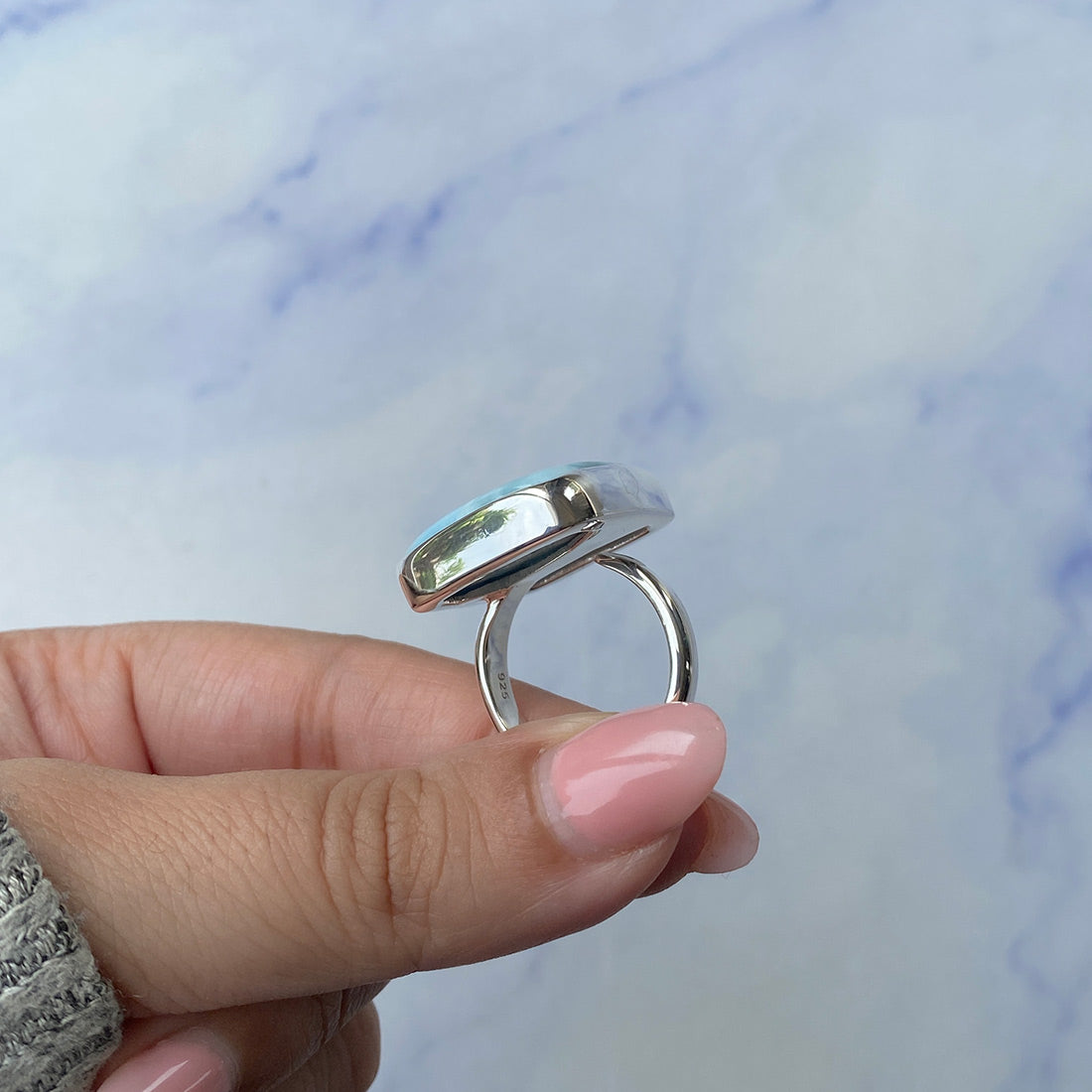 Larimar Adjustable Ring-(LAR-R-917.)