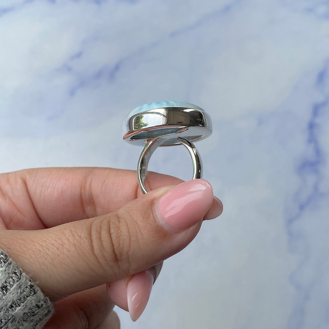 Larimar Adjustable Ring-(LAR-R-918.)