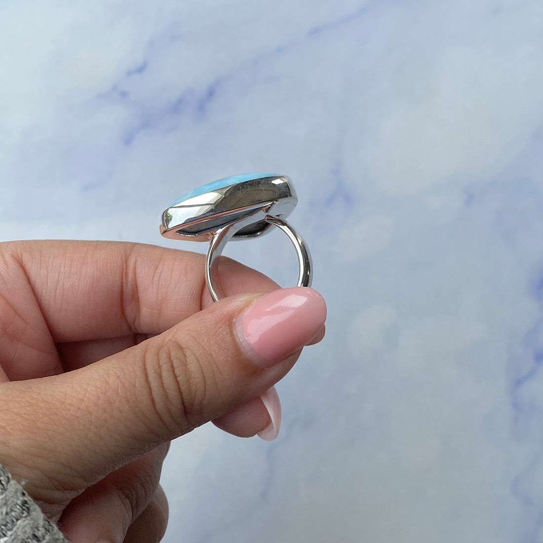 Larimar Adjustable Ring-(LAR-R-919.)