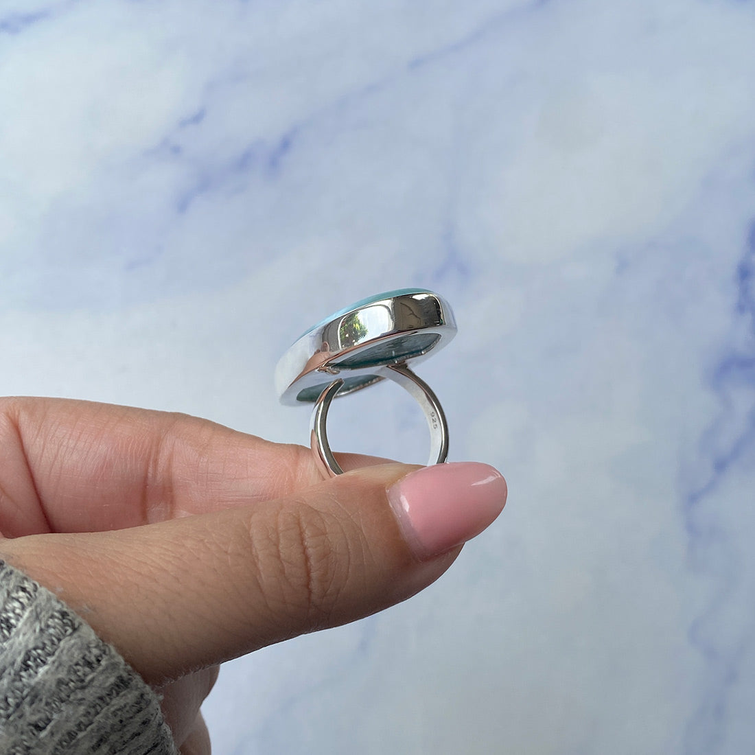 Larimar Adjustable Ring-(LAR-R-922.)