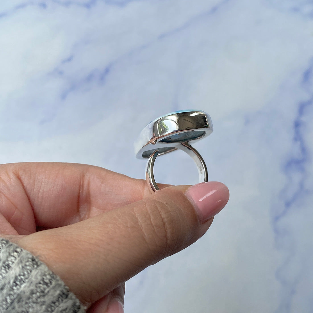 Larimar Adjustable Ring-(LAR-R-925.)