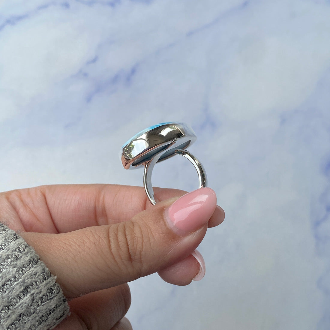 Larimar Adjustable Ring-(LAR-R-926.)