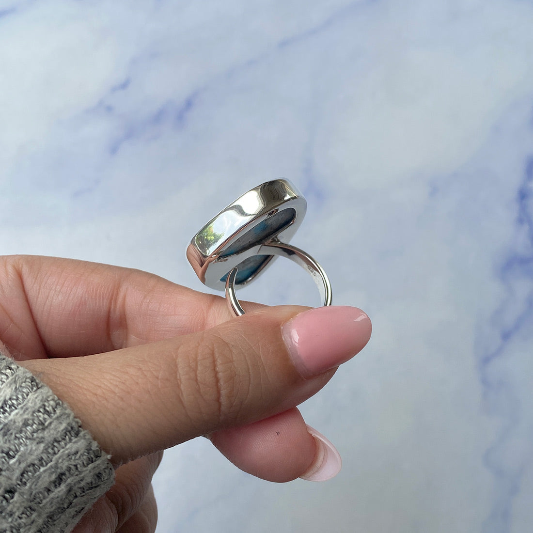 Larimar Adjustable Ring-(LAR-R-927.)