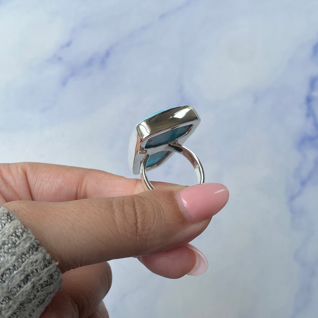 Larimar Adjustable Ring-(LAR-R-928.)