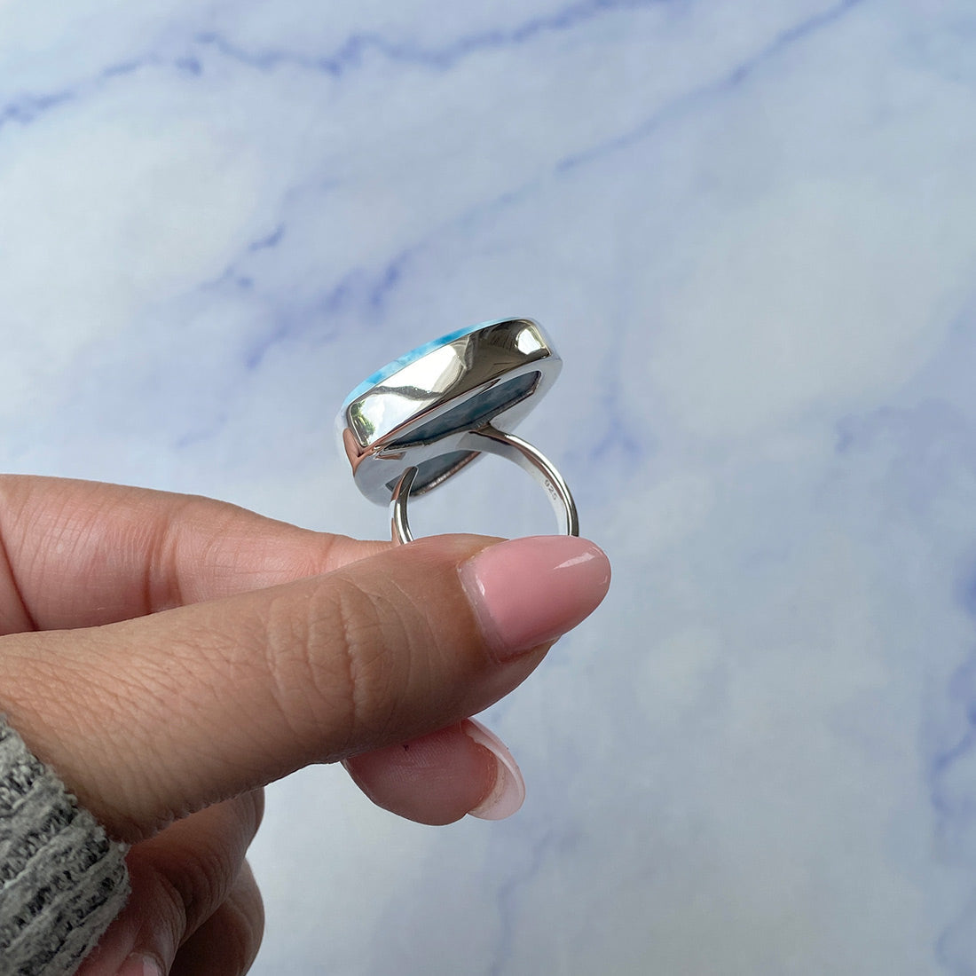 Larimar Adjustable Ring-(LAR-R-929.)