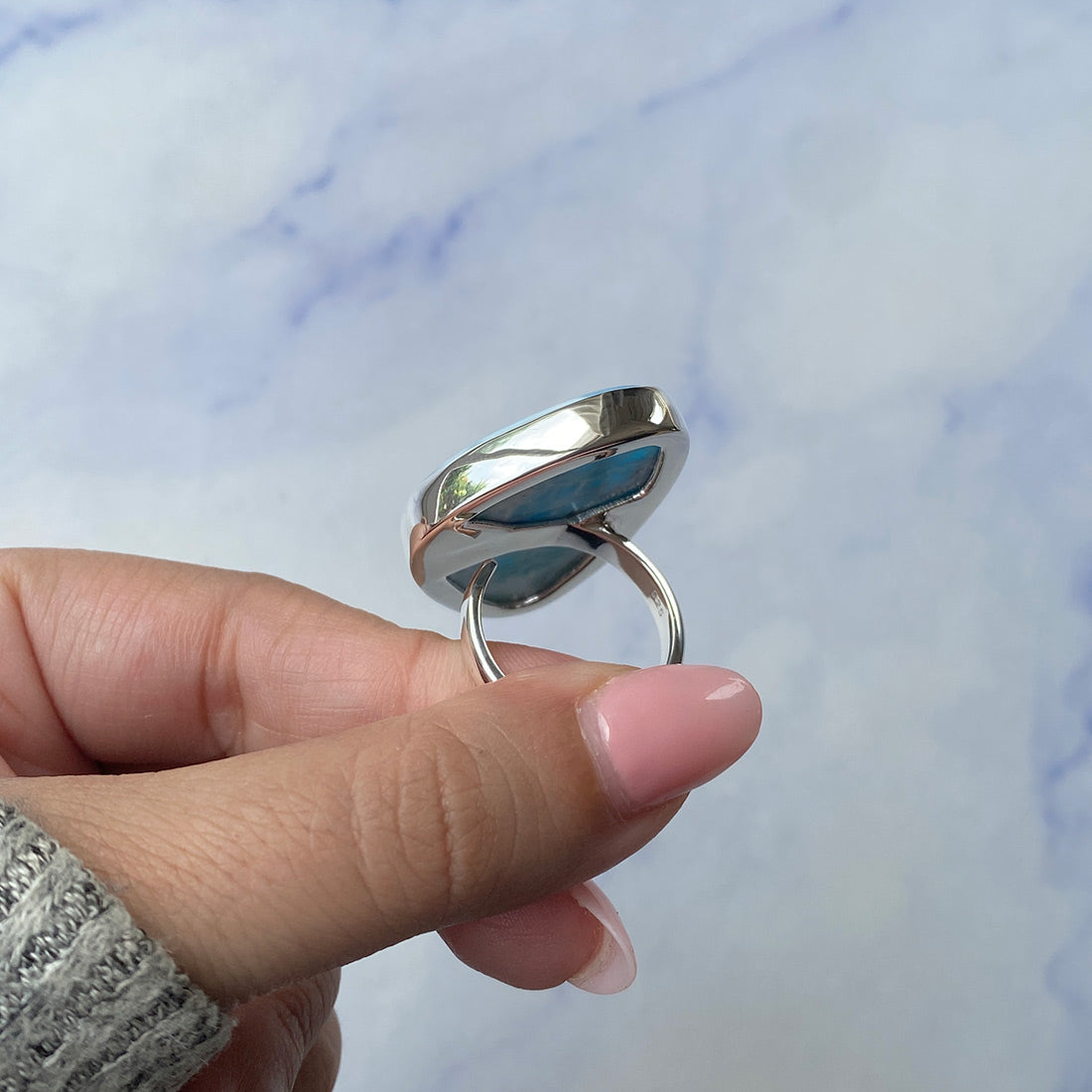 Larimar Adjustable Ring-(LAR-R-931.)