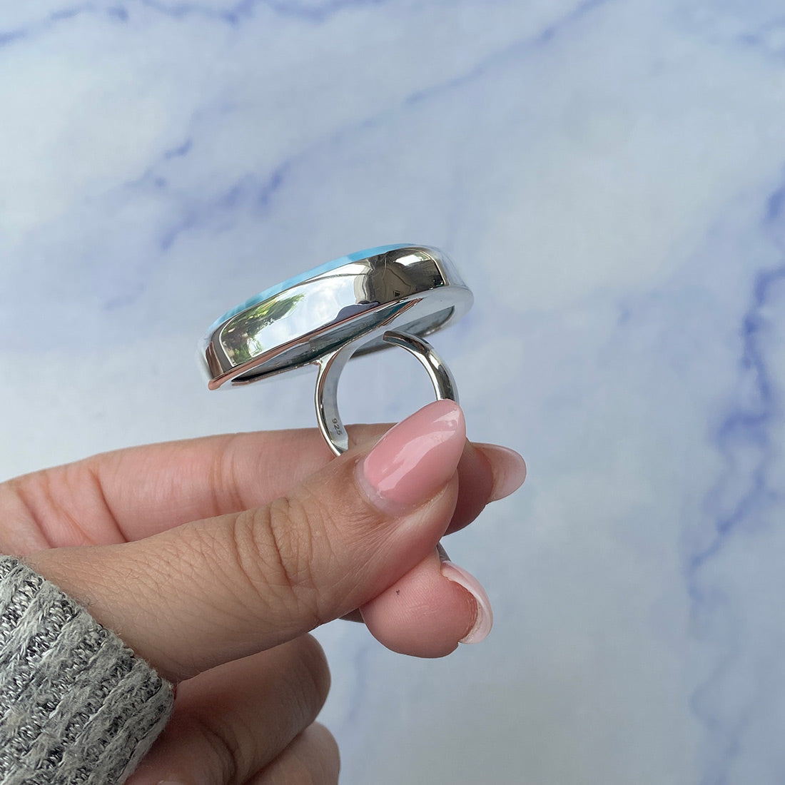 Larimar Adjustable Ring-(LAR-R-934.)