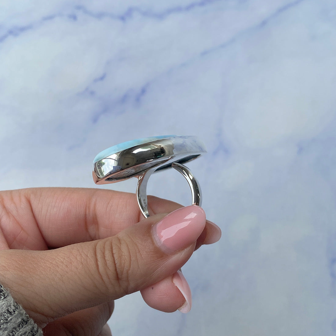 Larimar Adjustable Ring-(LAR-R-937.)