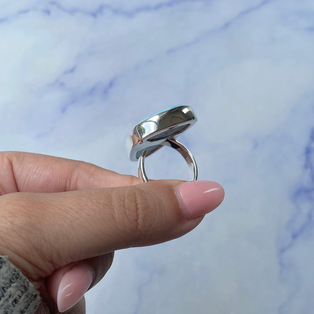 Larimar Adjustable Ring-(LAR-R-939.)