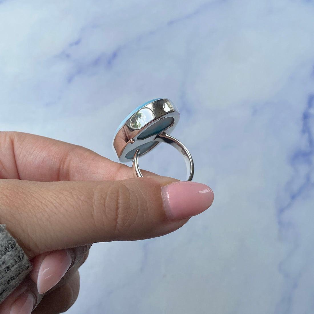 Larimar Adjustable Ring-(LAR-R-941.)