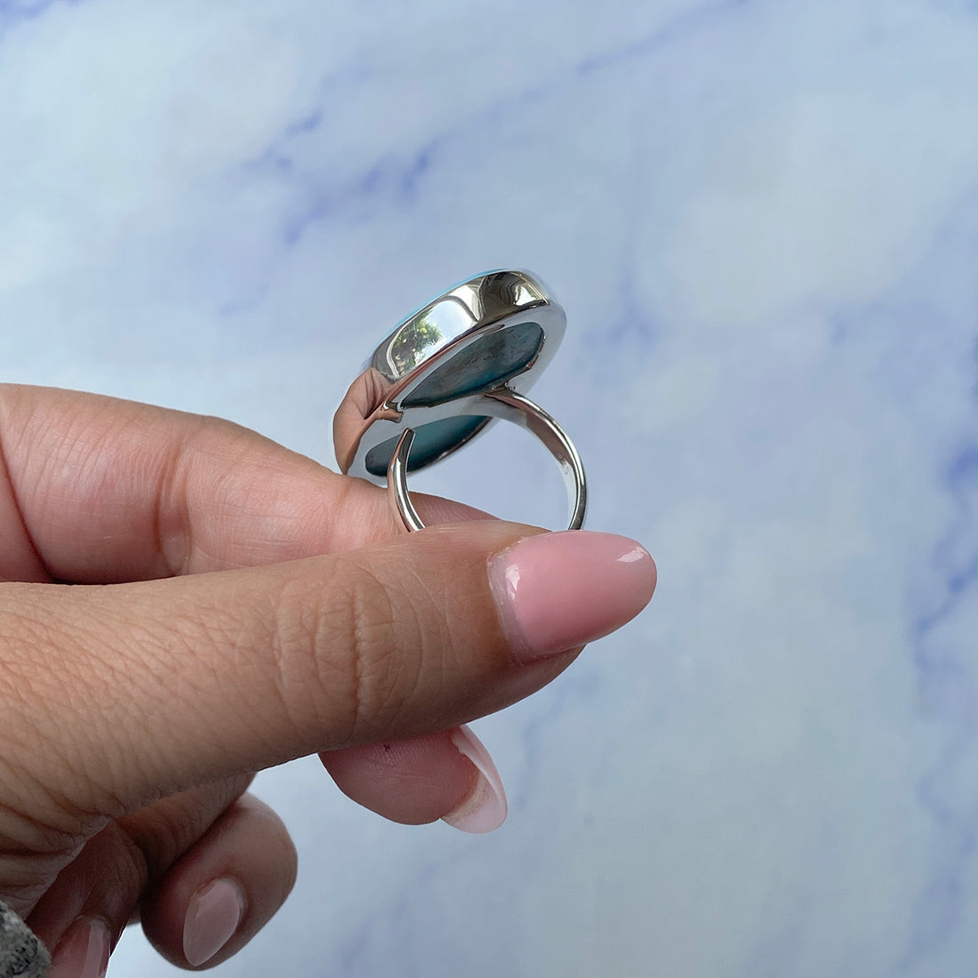 Larimar Adjustable Ring-(LAR-R-943.)