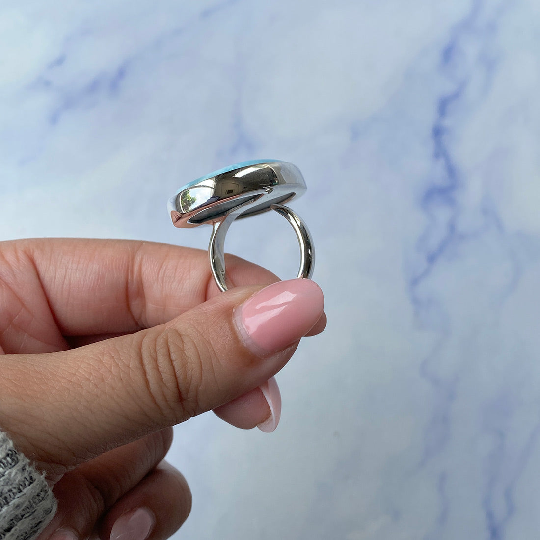 Larimar Adjustable Ring-(LAR-R-947.)