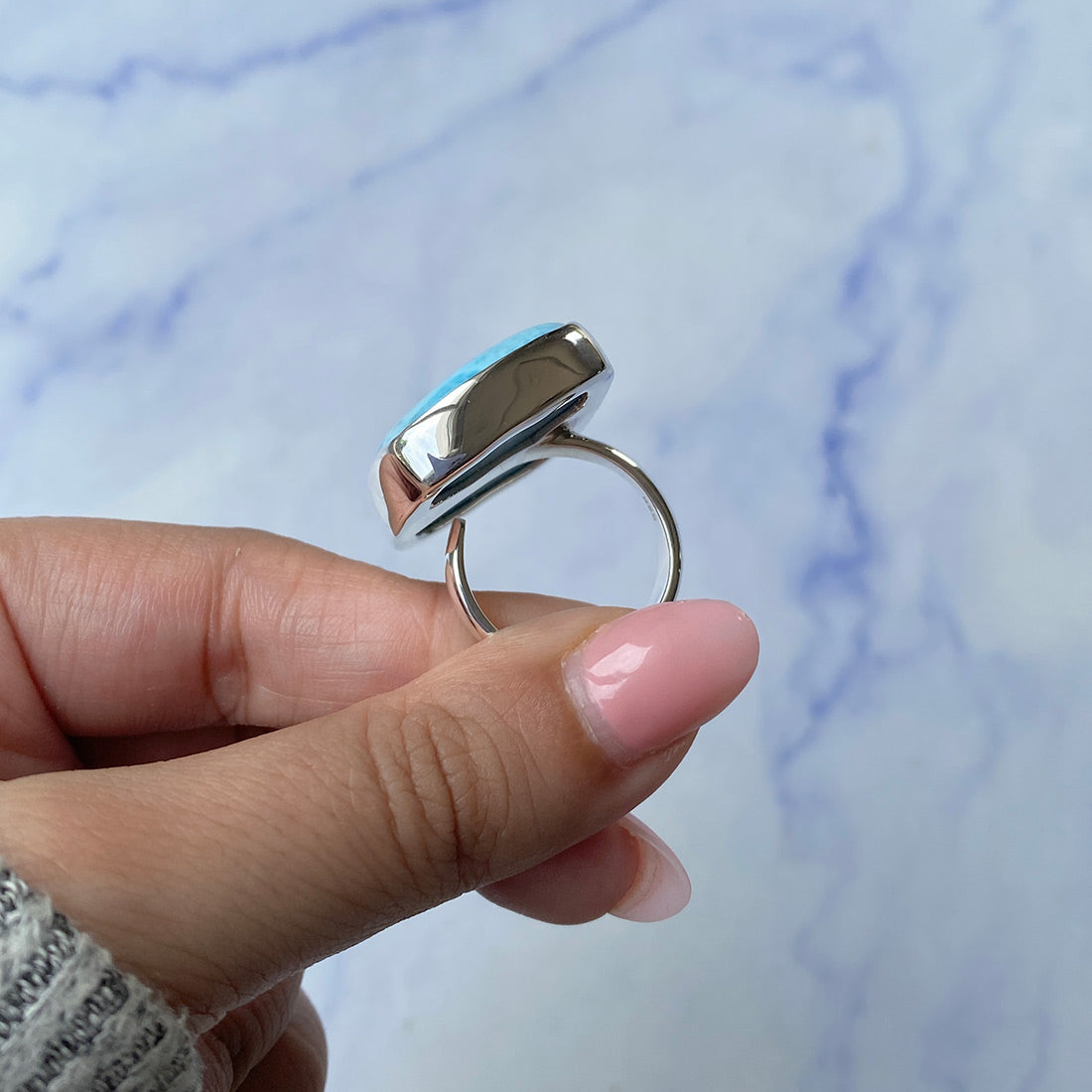 Larimar Adjustable Ring-(LAR-R-949.)