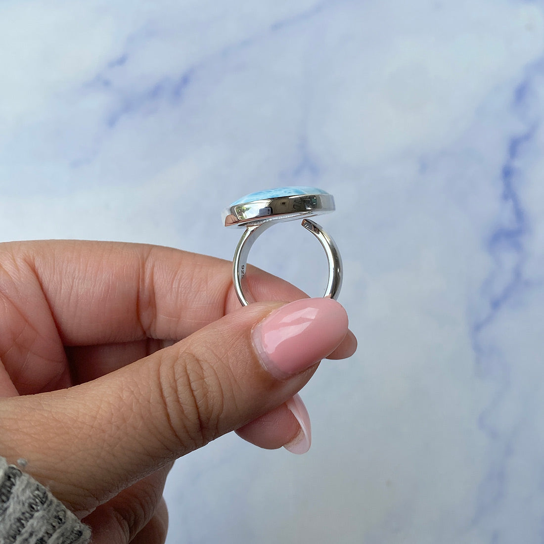 Larimar Adjustable Ring-(LAR-R-956.)