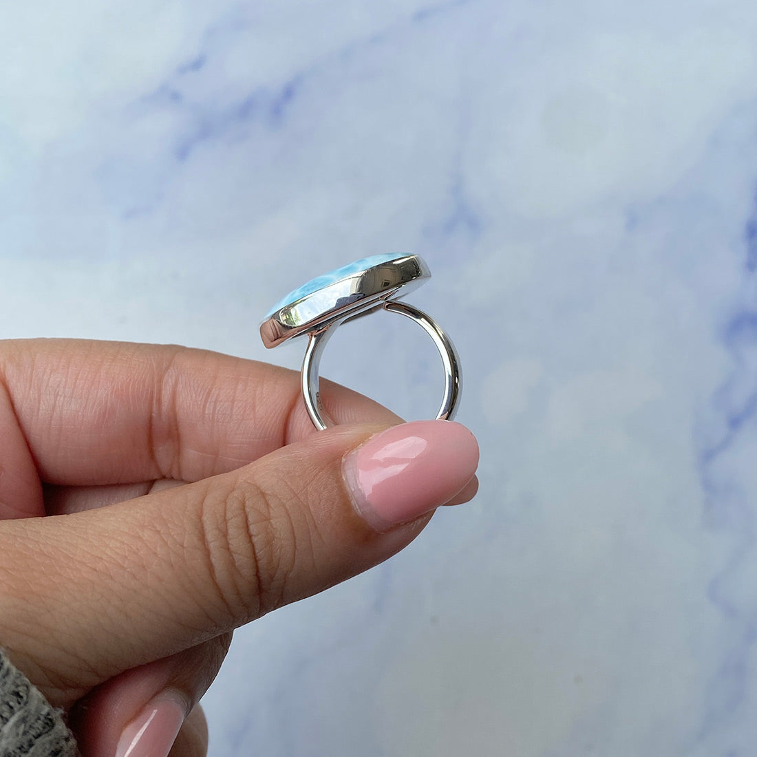 Larimar Adjustable Ring-(LAR-R-957.)