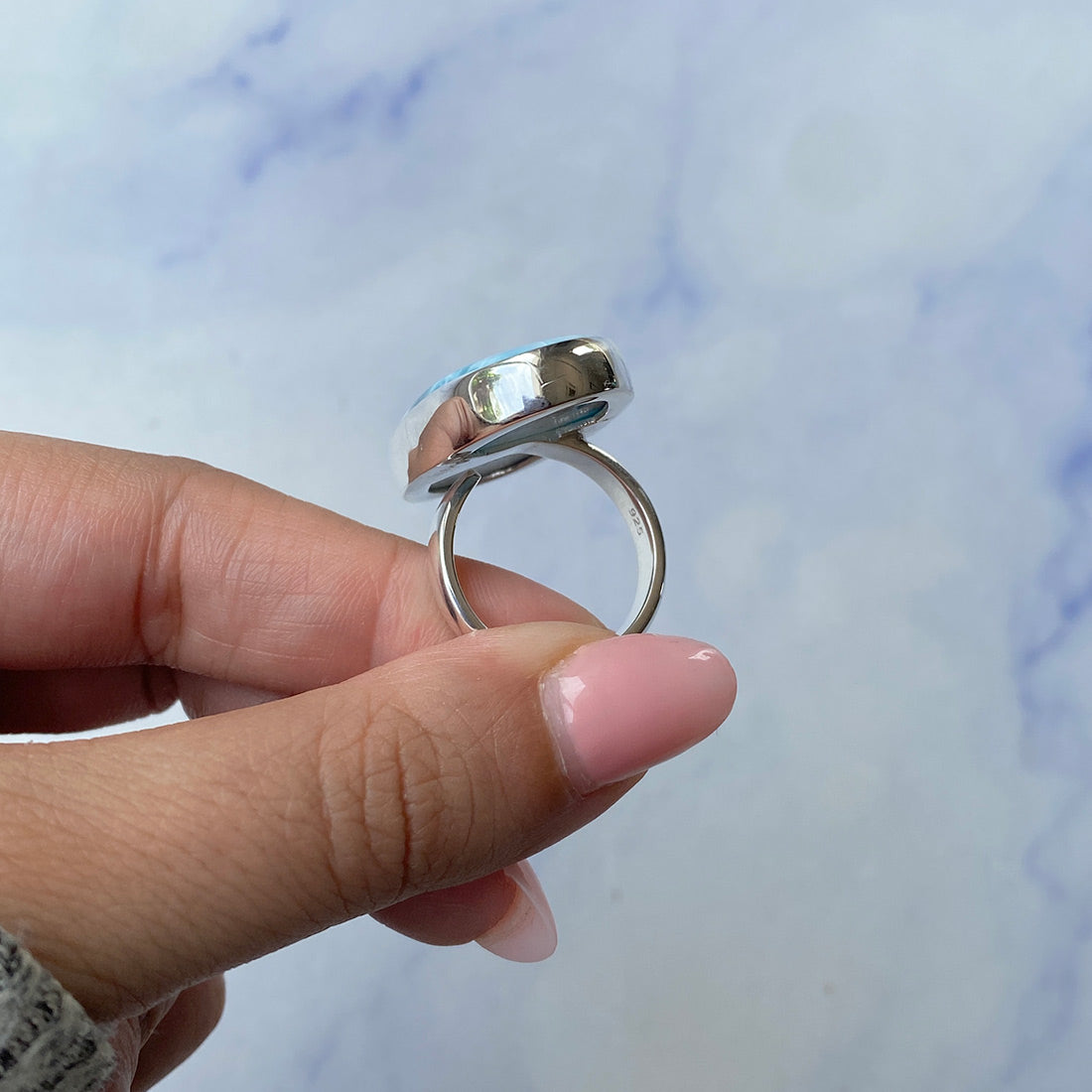 Larimar Adjustable Ring-(LAR-R-958.)