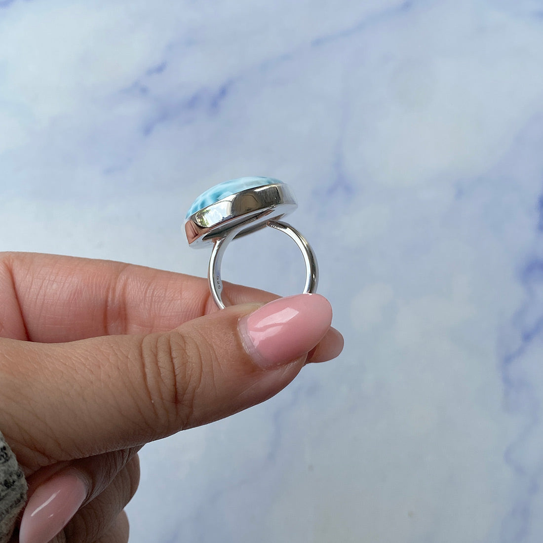 Larimar Adjustable Ring-(LAR-R-959.)