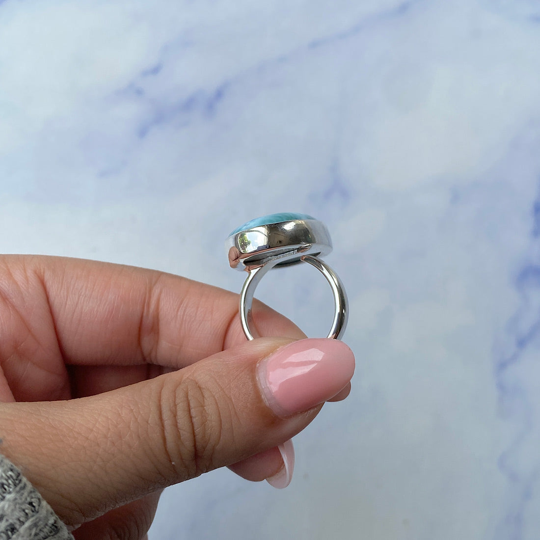 Larimar Adjustable Ring-(LAR-R-961.)