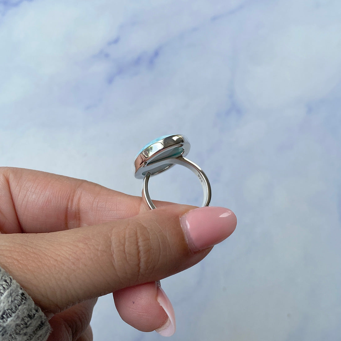 Larimar Adjustable Ring-(LAR-R-962.)