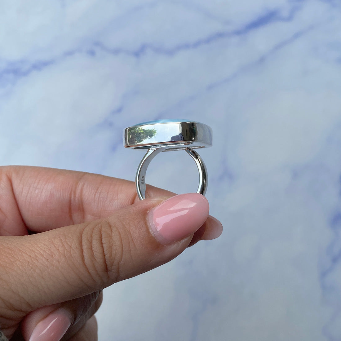 Larimar Adjustable Ring-(LAR-R-964.)