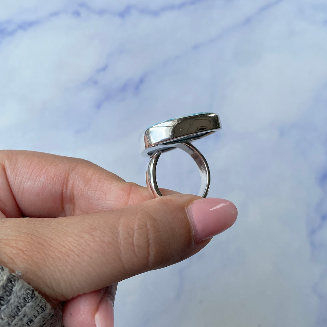 Larimar Adjustable Ring-(LAR-R-966.)