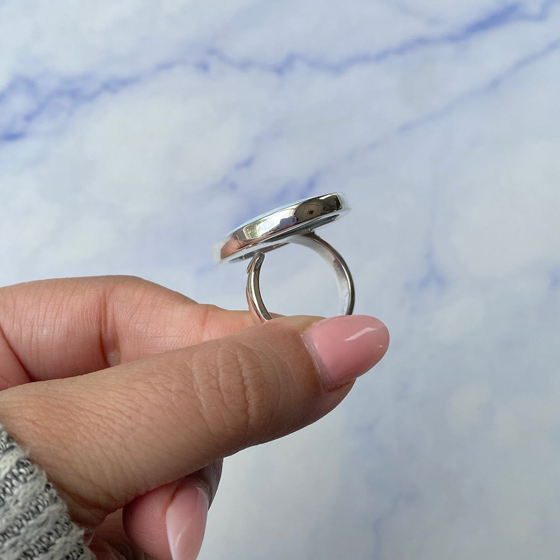 Larimar Adjustable Ring-(LAR-R-968.)