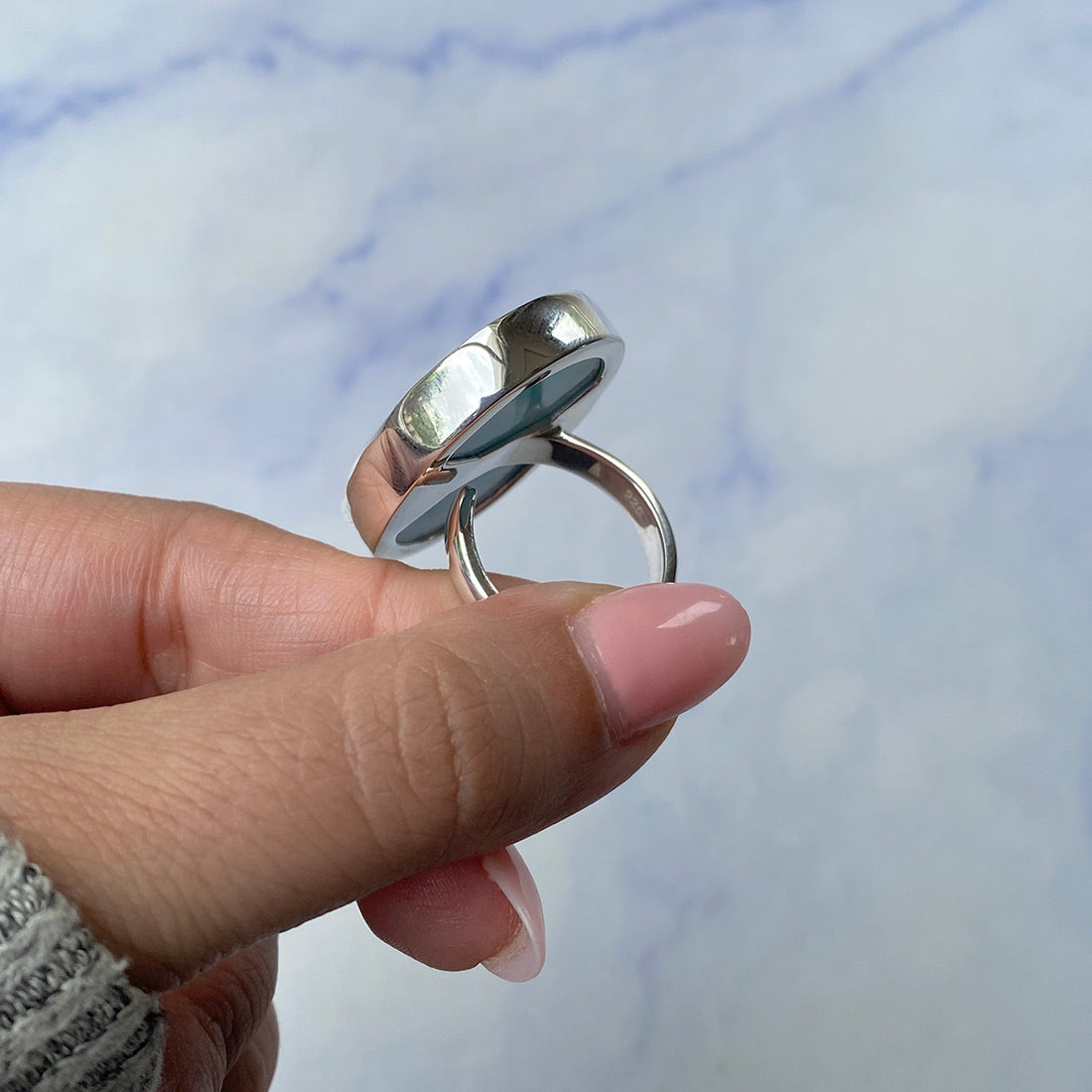 Larimar Adjustable Ring-(LAR-R-970.)