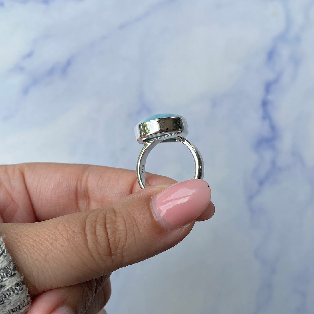 Larimar Adjustable Ring-(LAR-R-971.)