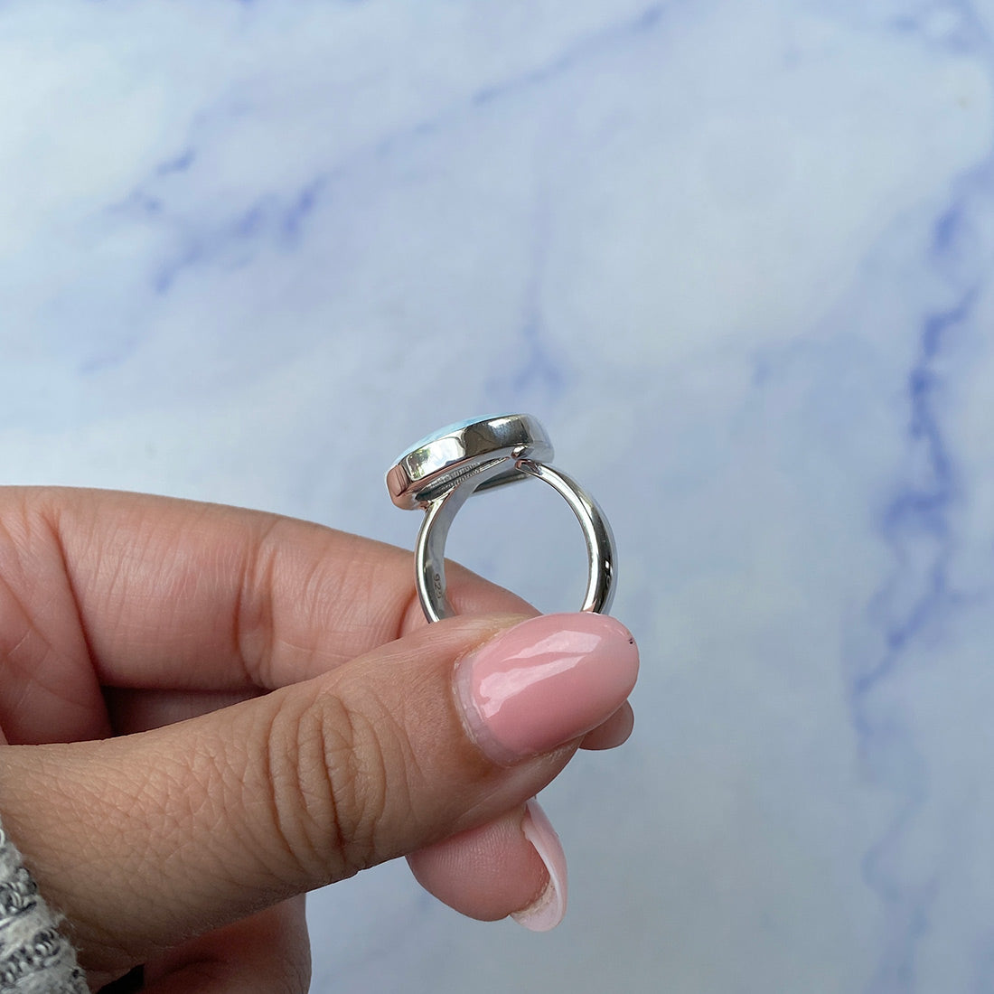 Larimar Adjustable Ring-(LAR-R-975.)