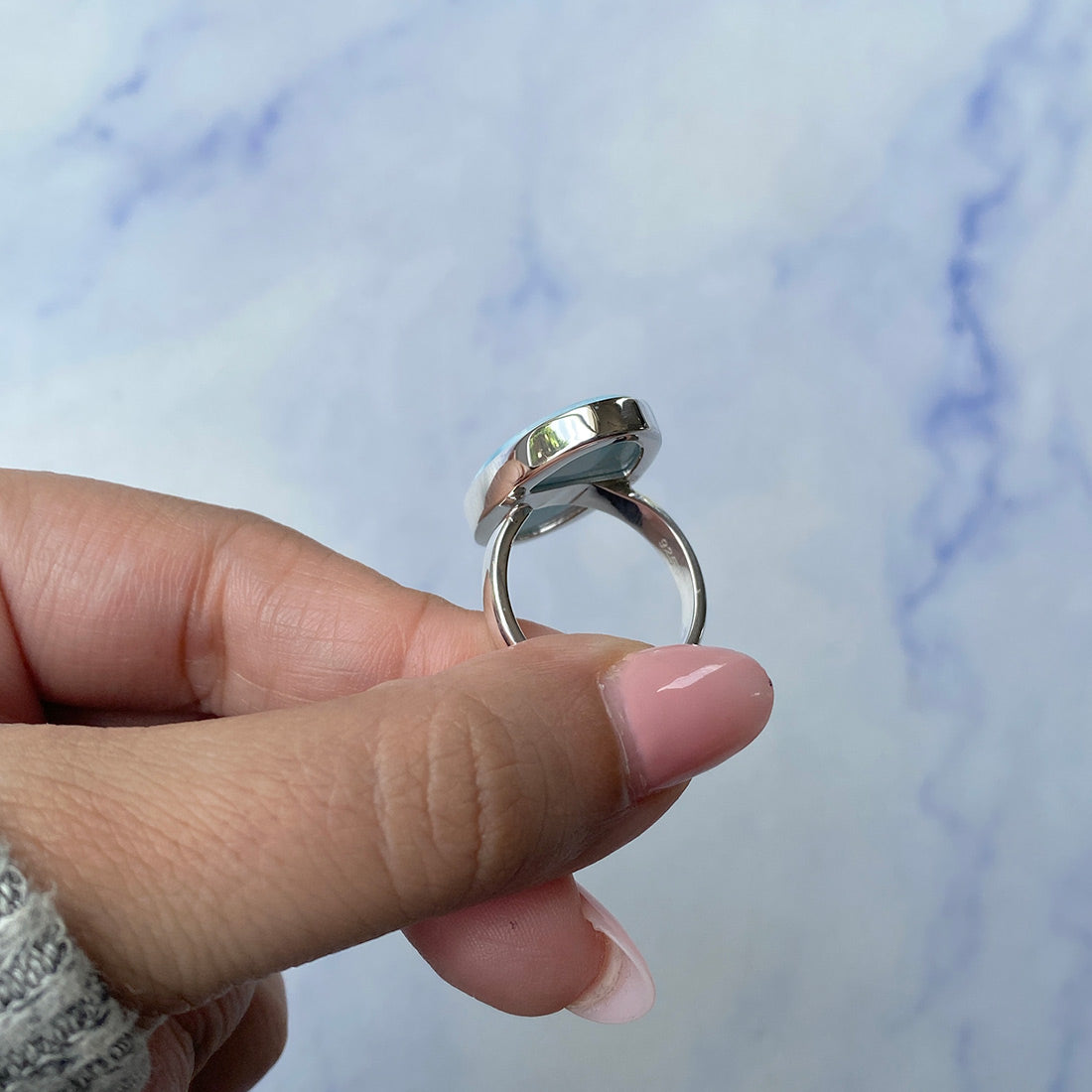 Larimar Adjustable Ring-(LAR-R-977.)