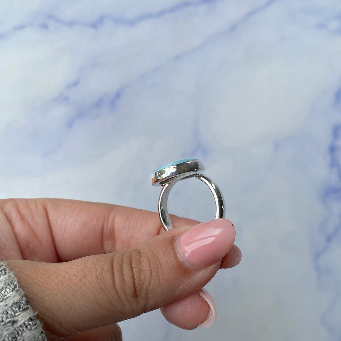 Larimar Adjustable Ring-(LAR-R-983.)