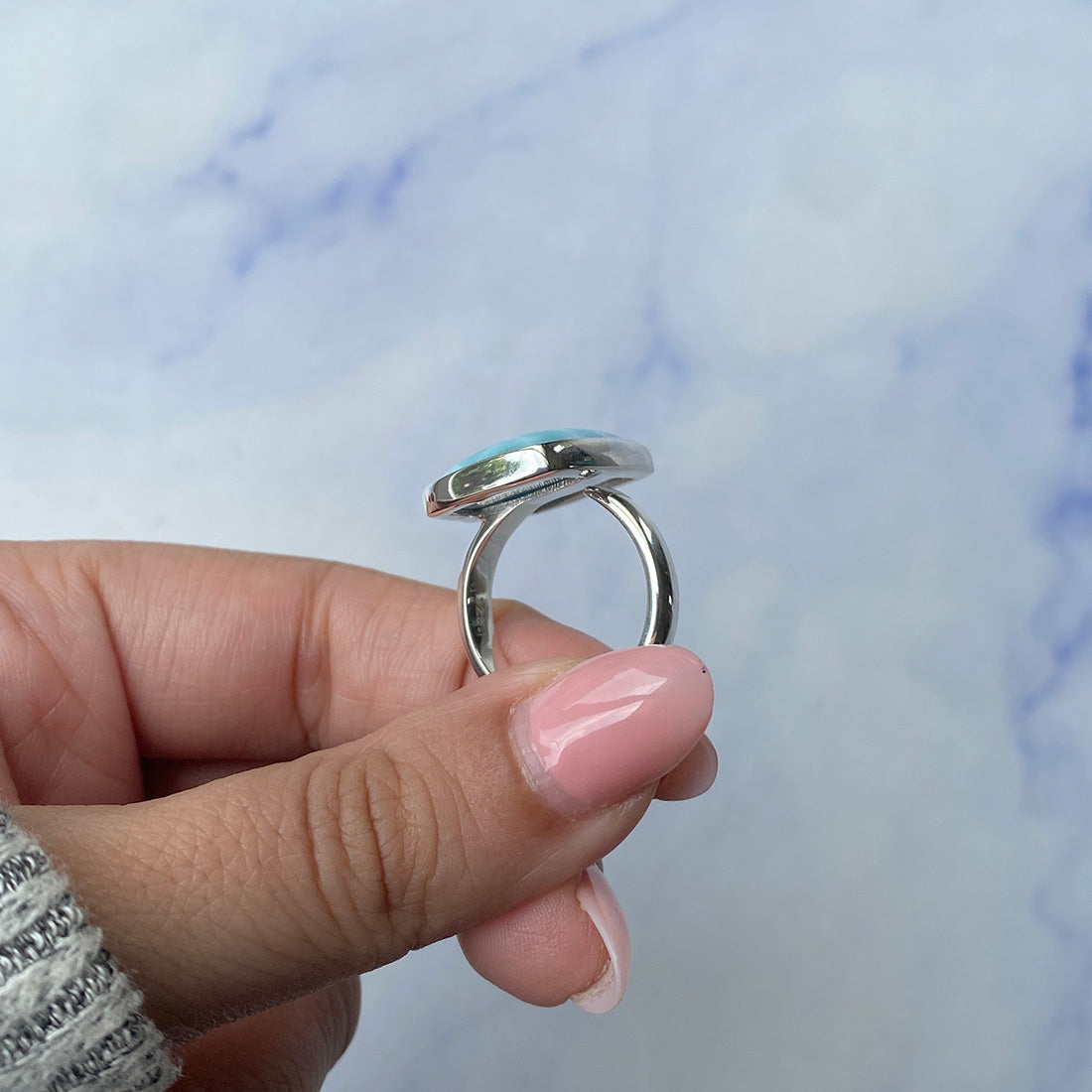 Larimar Adjustable Ring-(LAR-R-992.)