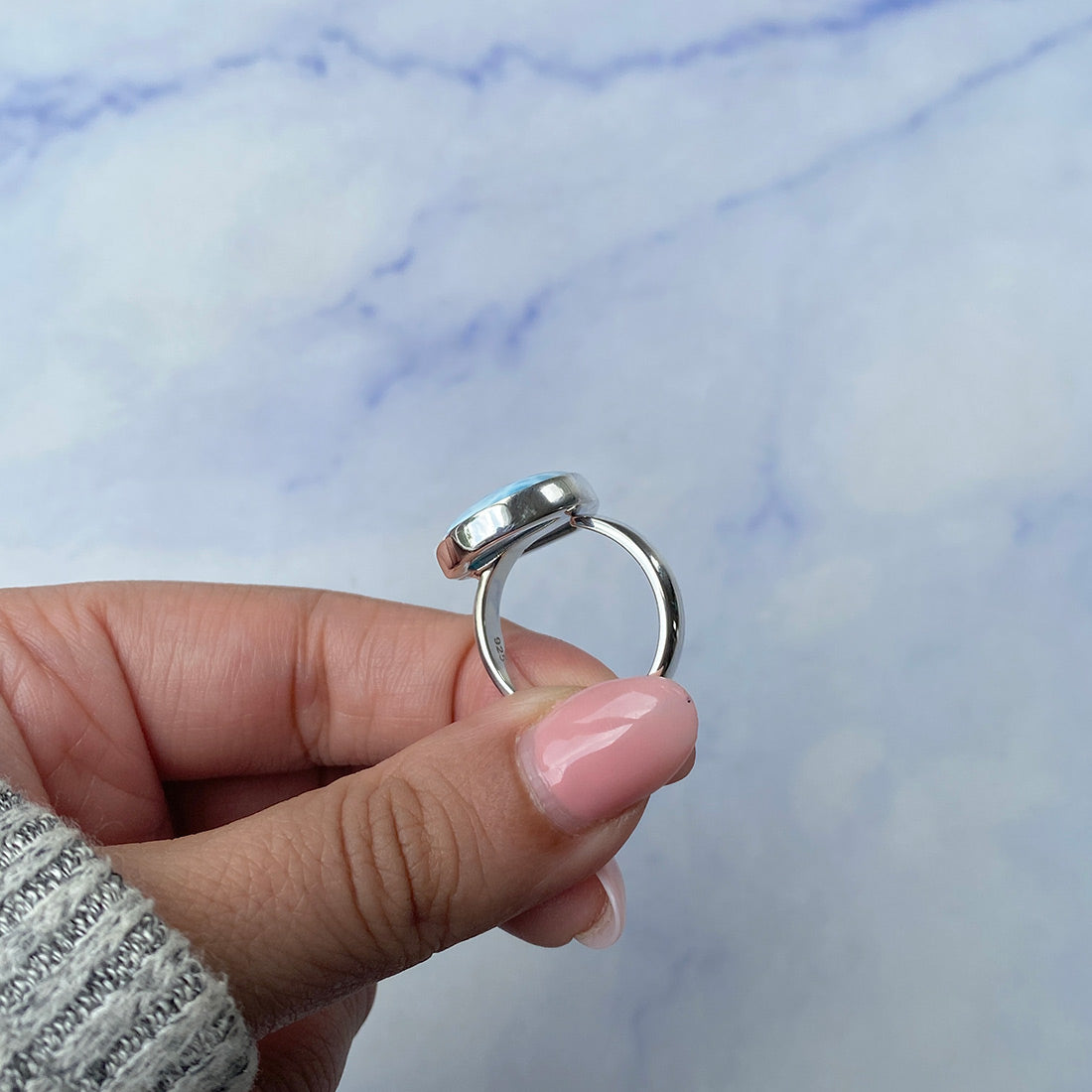 Larimar Adjustable Ring-(LAR-R-993.)