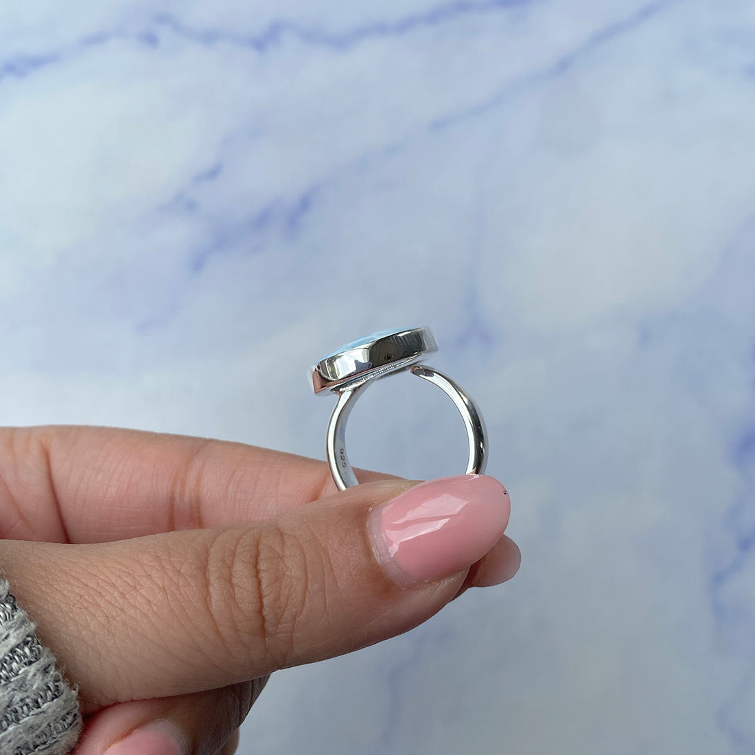 Larimar Adjustable Ring-(LAR-R-996.)