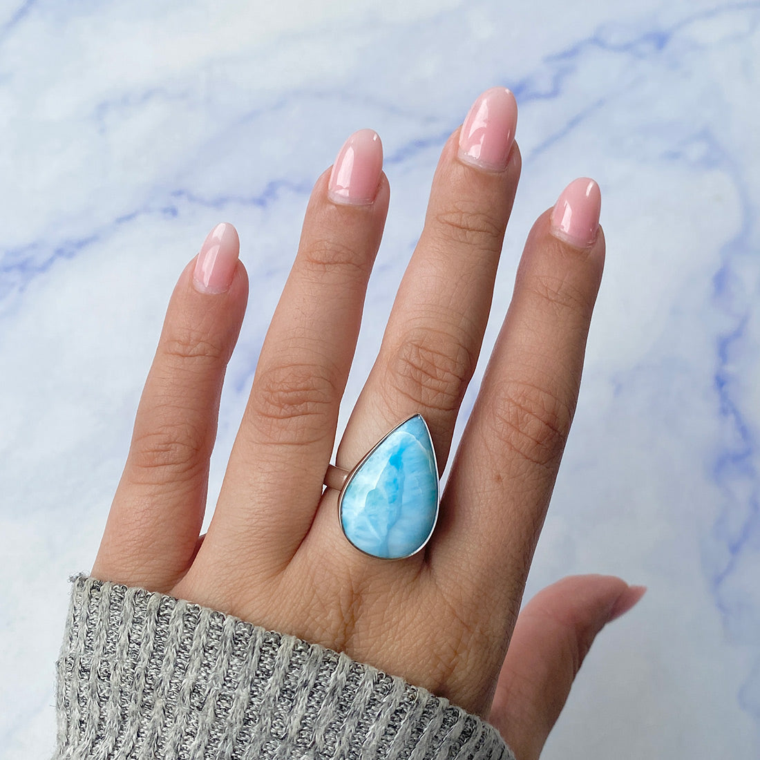 Larimar Adjustable Ring-(LAR-R-999.)