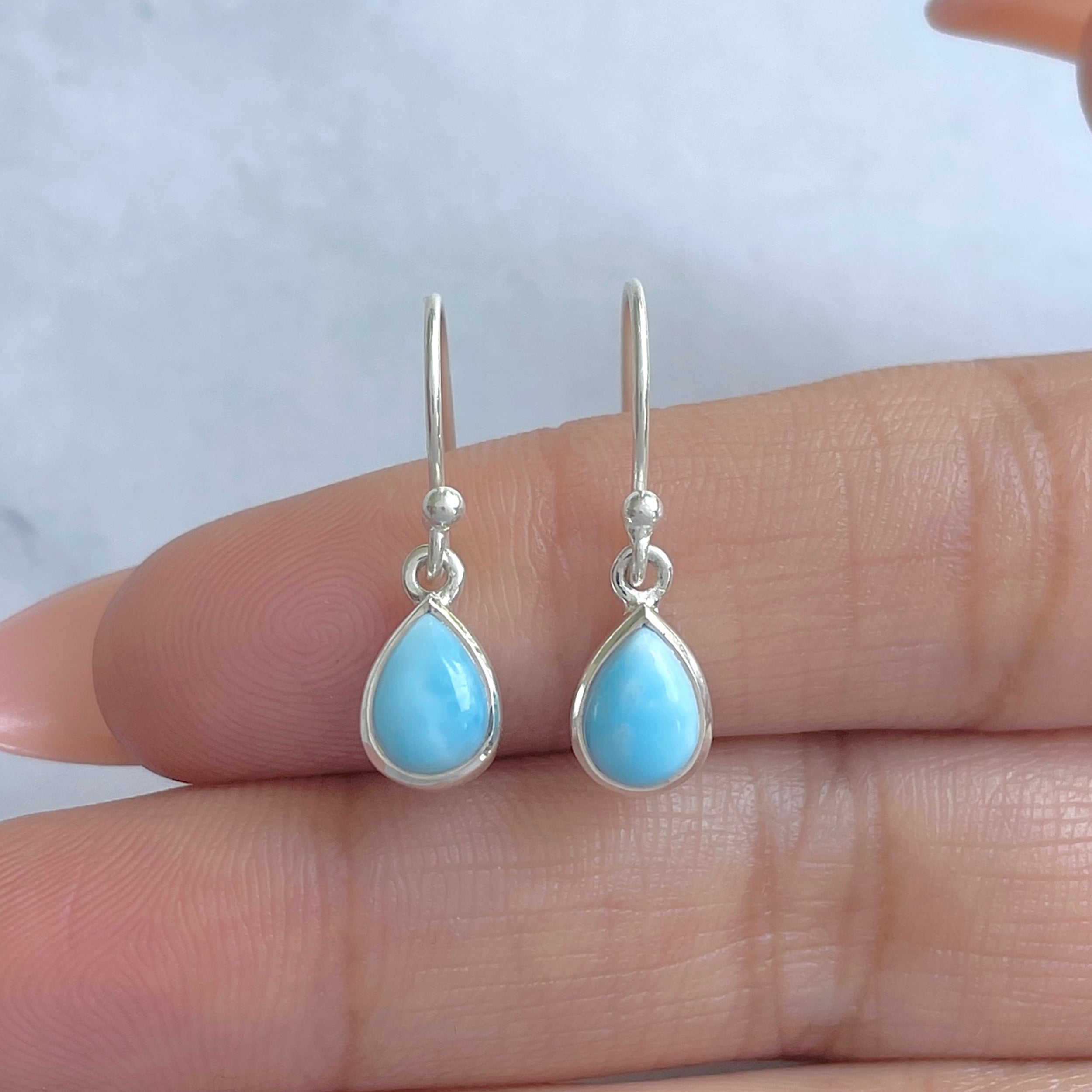 Larimar Earring-(LAR-RDE-1109.)