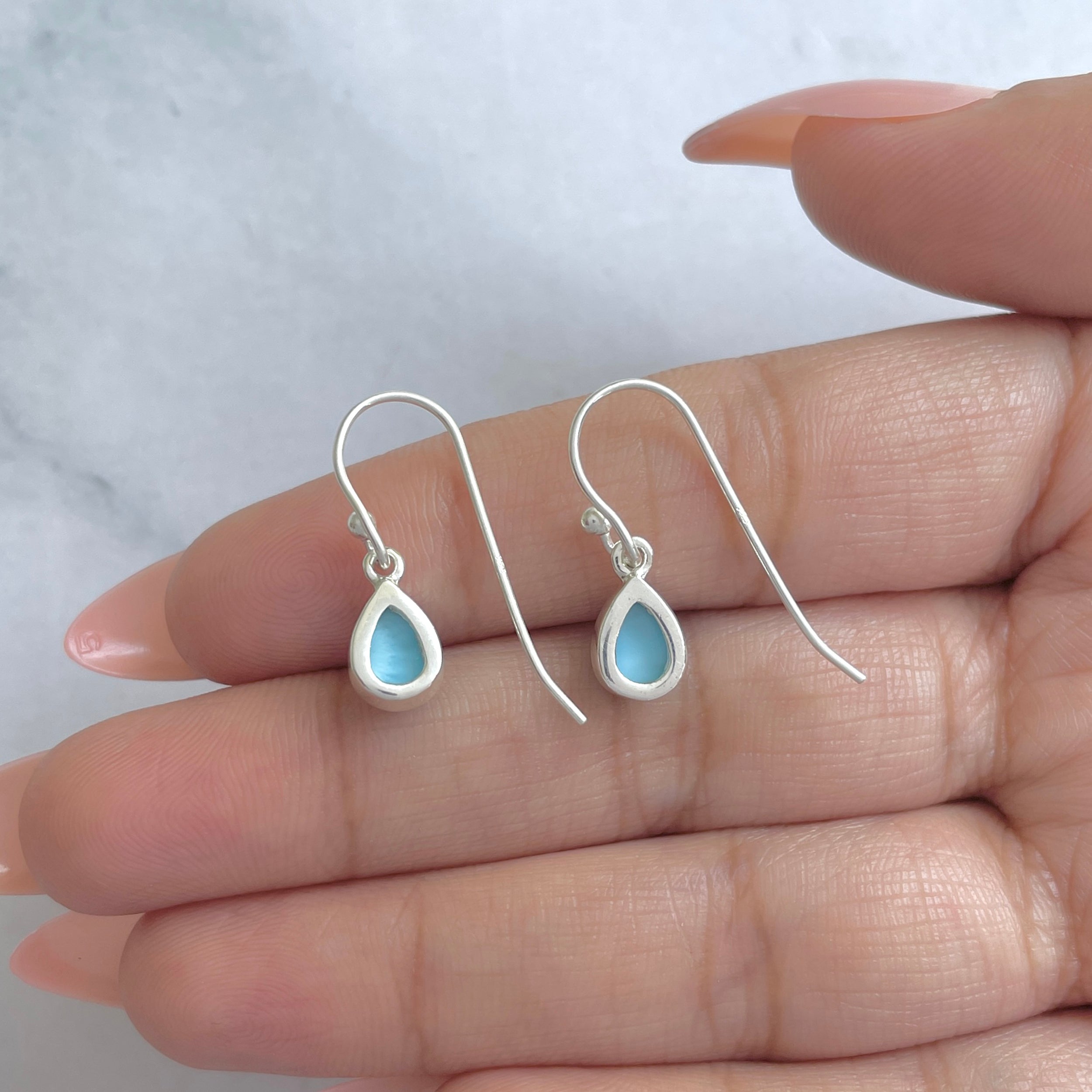 Larimar Earring-(LAR-RDE-1109.)