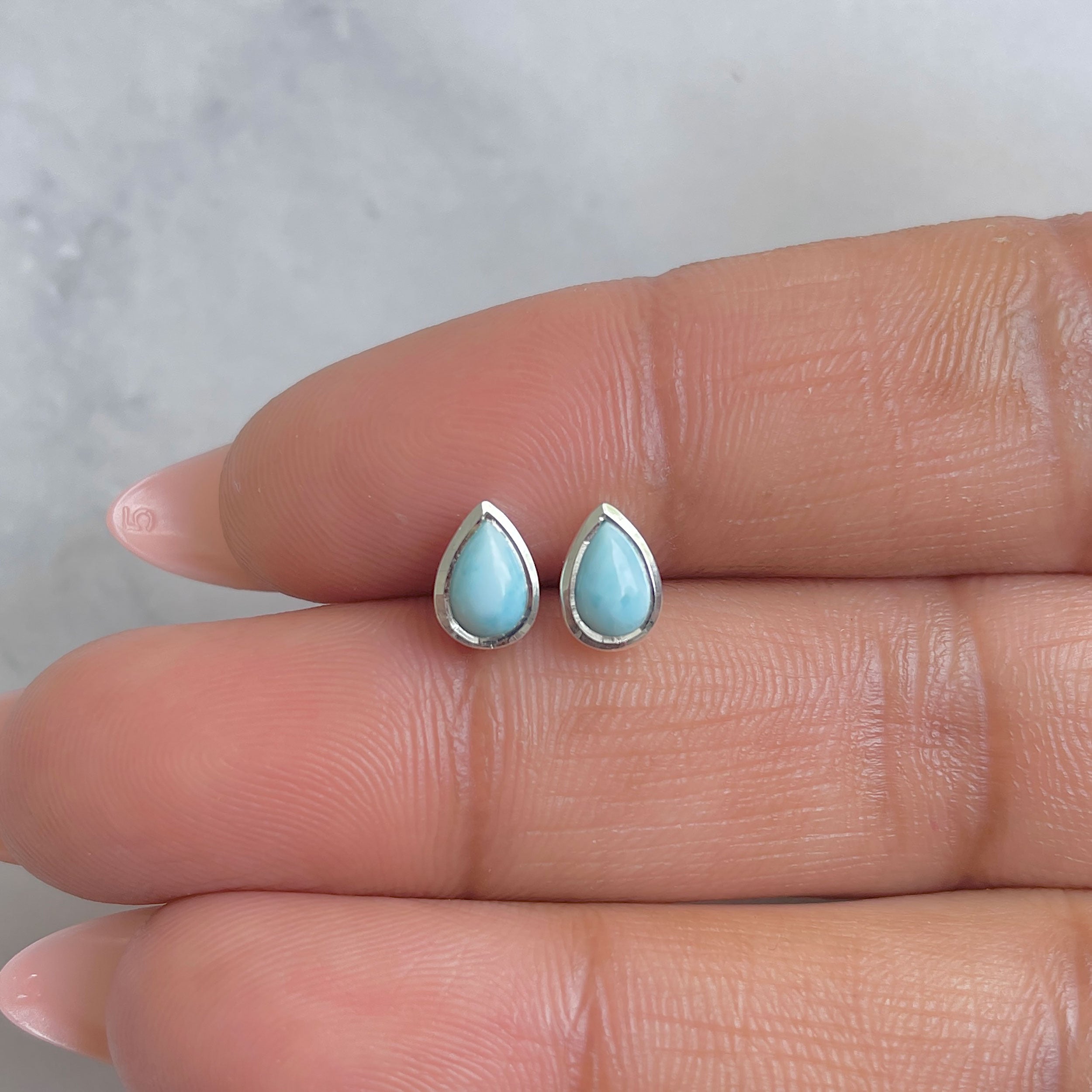 Larimar Earring-(LAR-RDE-1111.)