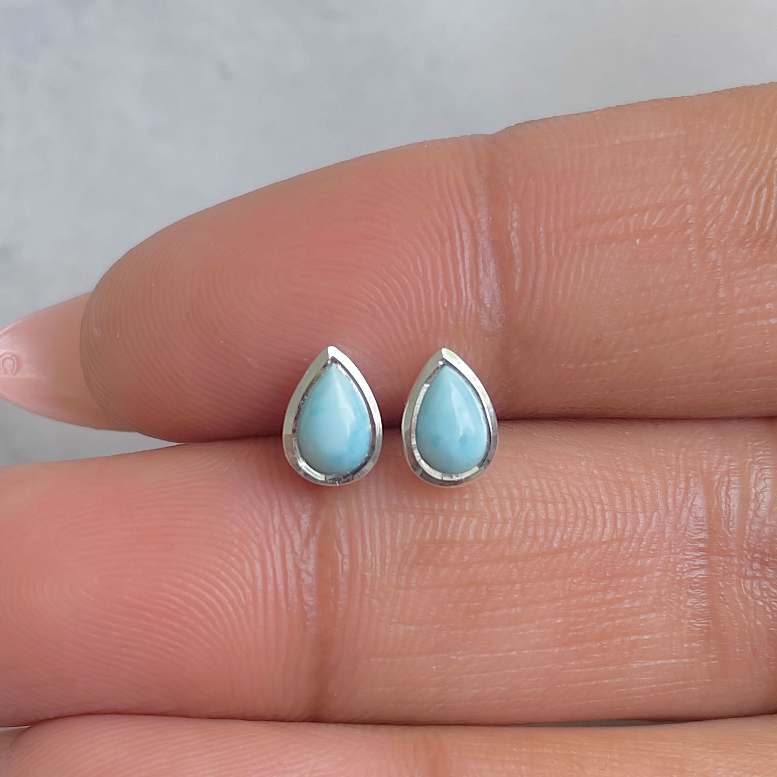 Larimar Earring-(LAR-RDE-1111.)