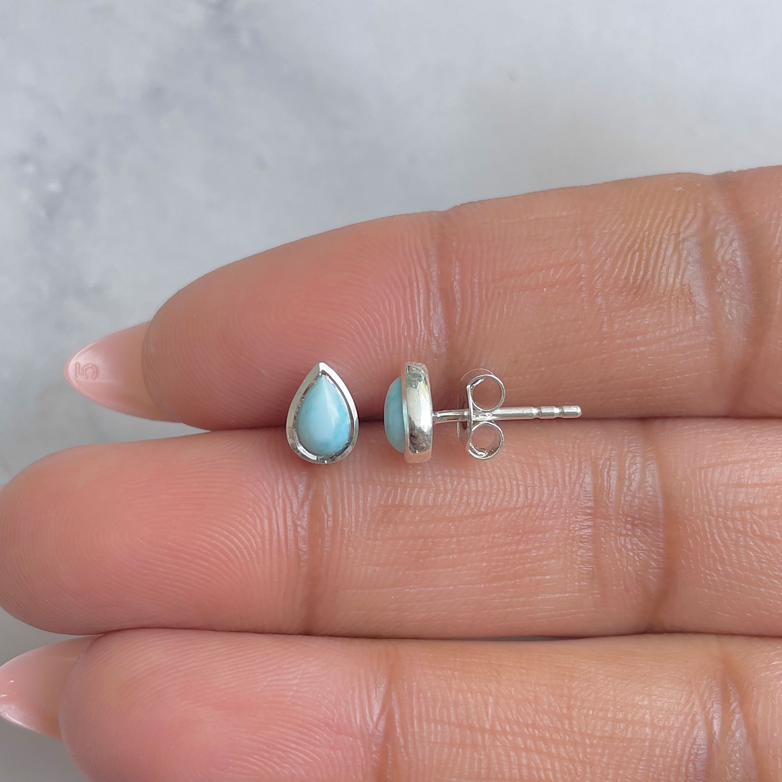 Larimar Earring-(LAR-RDE-1111.)