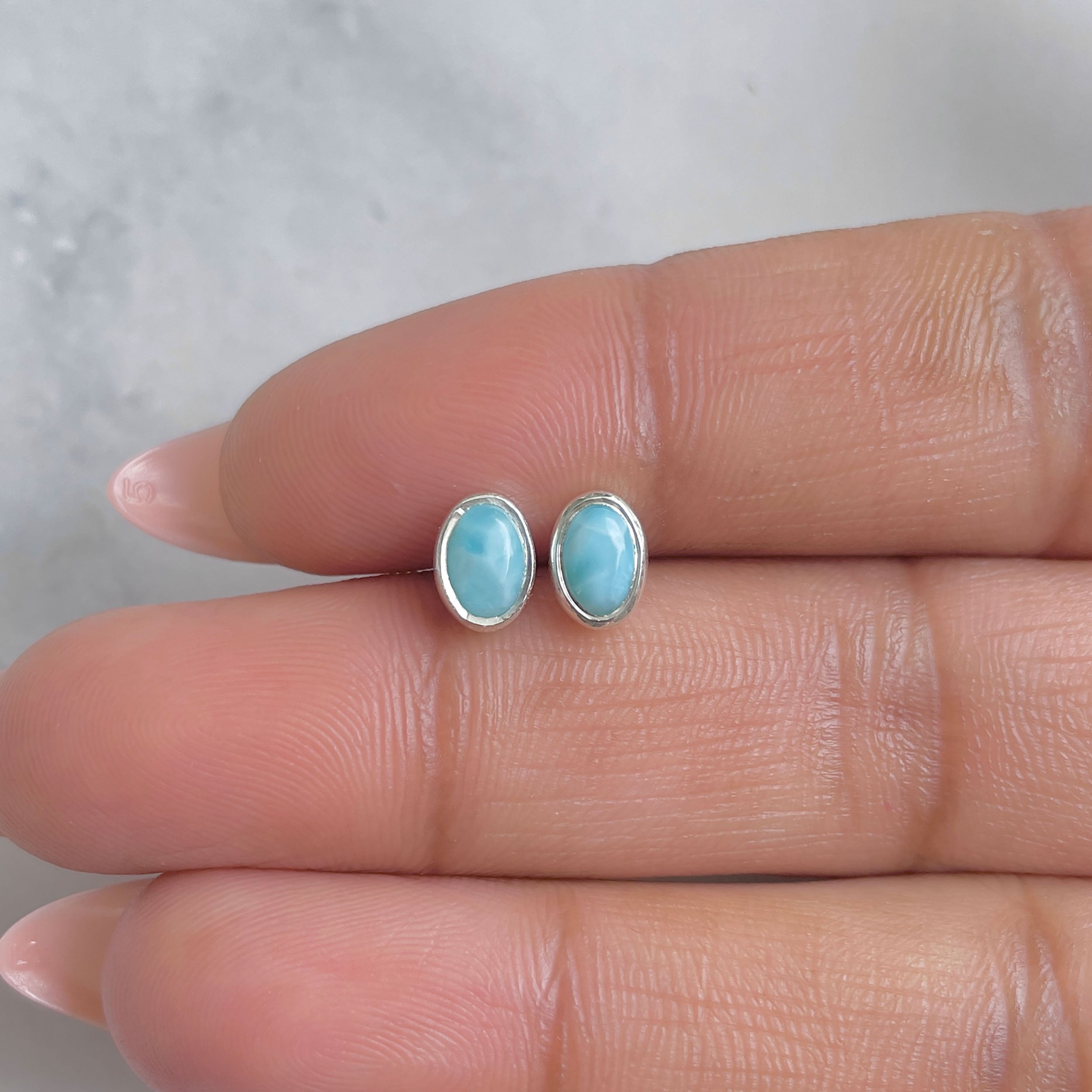 Larimar Earring-(LAR-RDE-1112.)