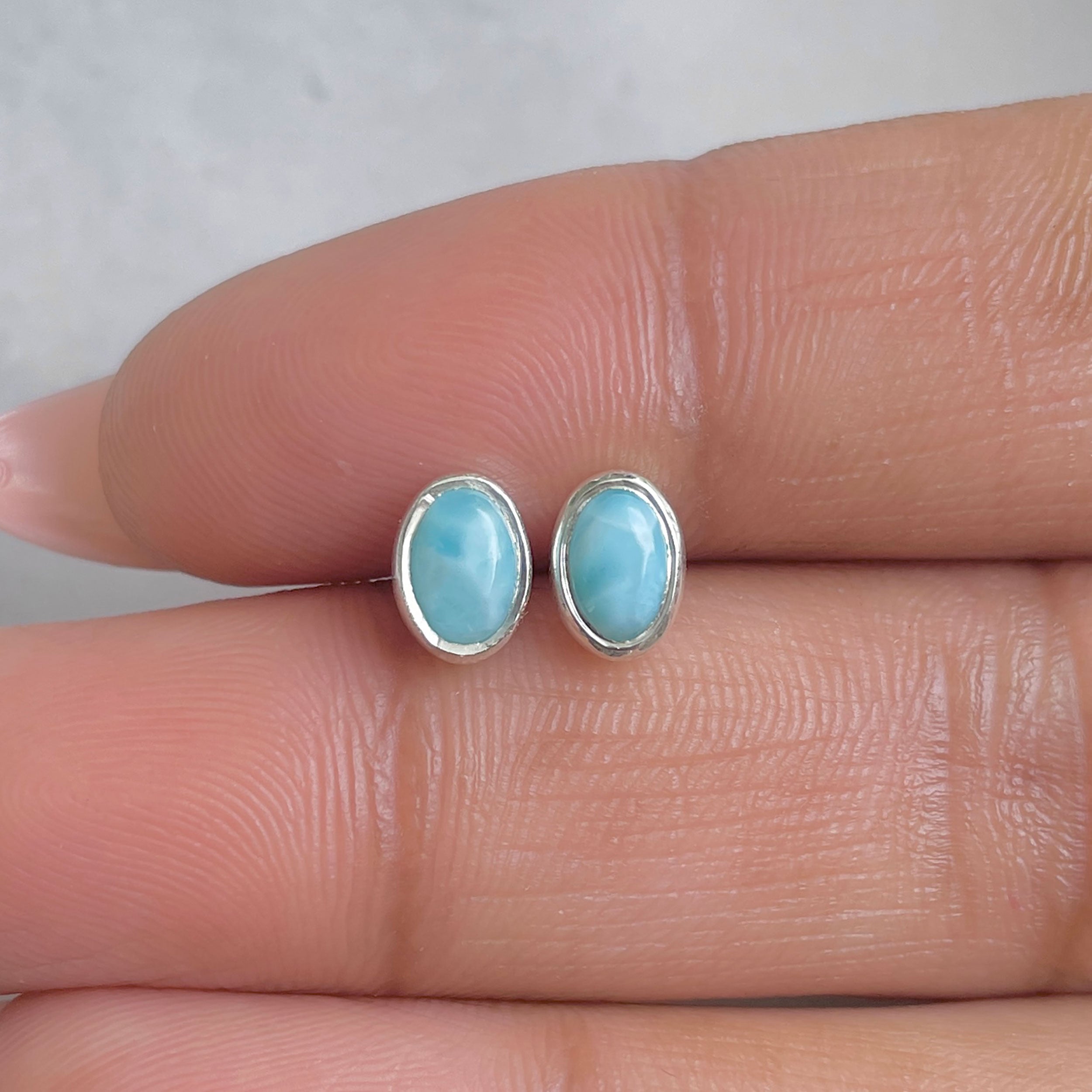 Larimar Earring-(LAR-RDE-1112.)