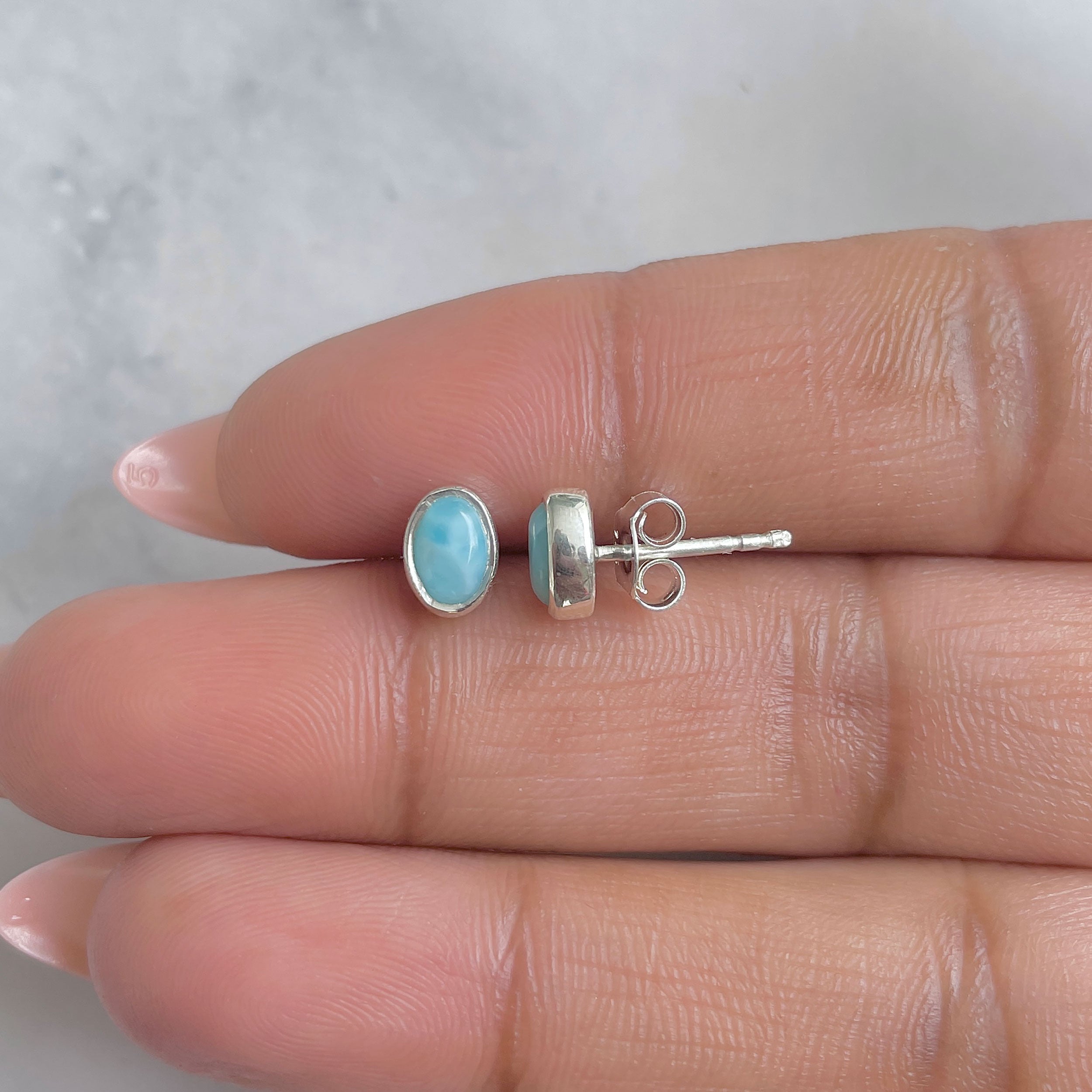 Larimar Earring-(LAR-RDE-1112.)